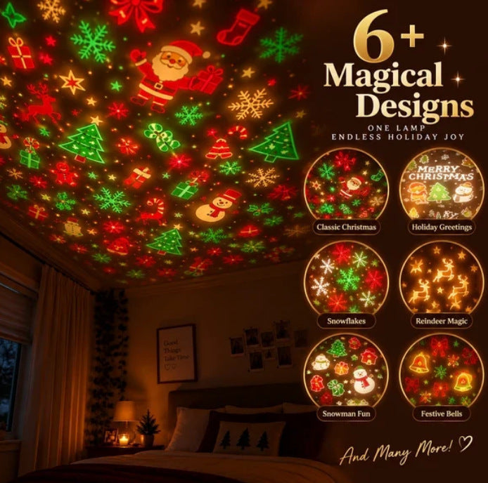 Cross-border Cozy Lamp Christmas Projection Light Home Ceiling Atmosphere Decorative Light